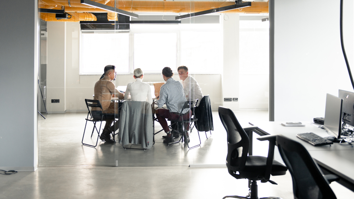 Modern living room with smart home devices